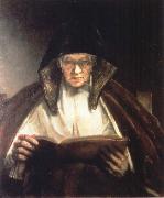 REMBRANDT Harmenszoon van Rijn An Old Woman Reading Germany oil painting artist
